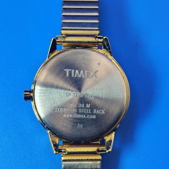 Vintage 2007 Timex Indiglo 30mm Women\'s Quartz Watch Gold‎ Tone Stretch Bracelet main image 7